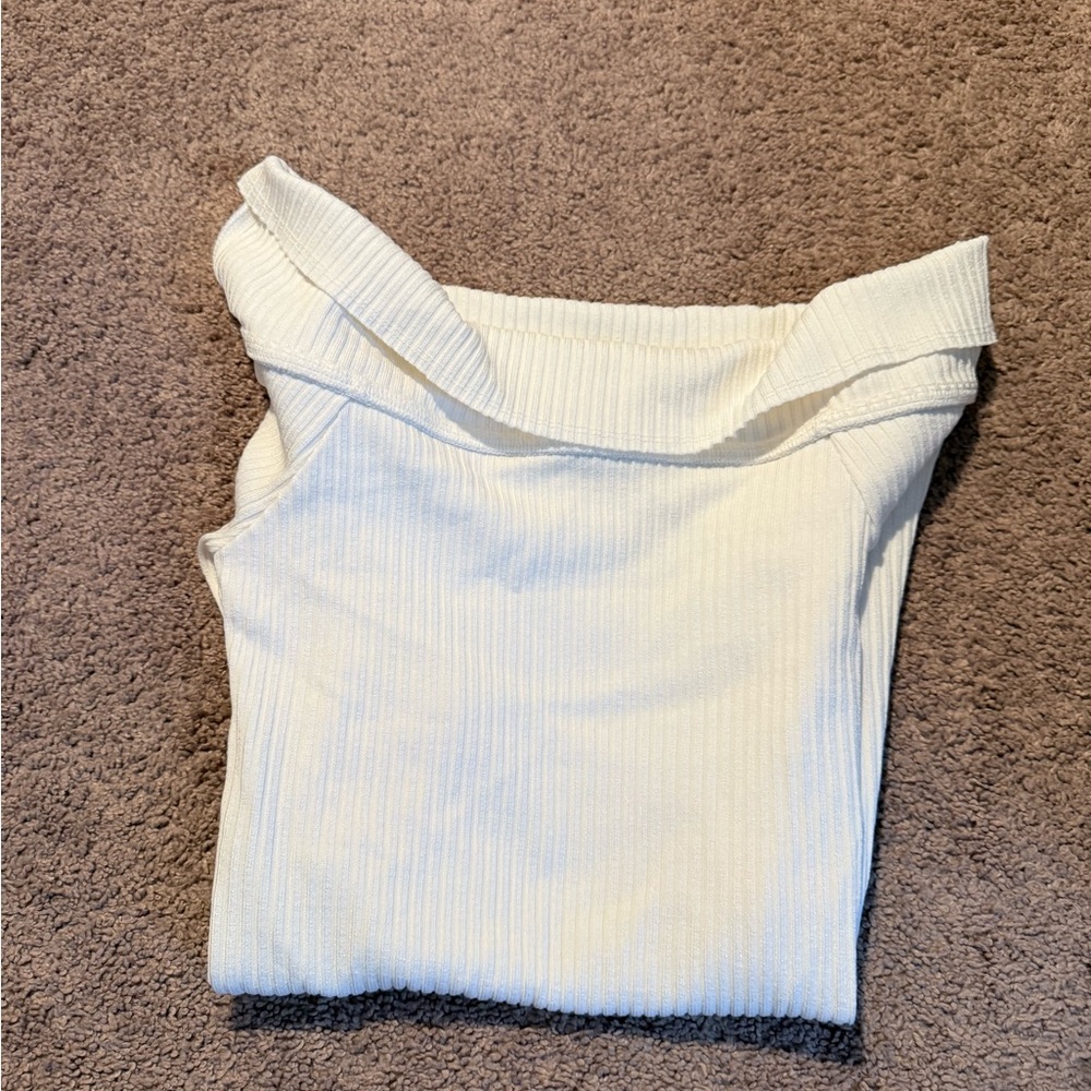 Wild Fable Cream Ribbed Knit Top - Picture 4 of 4